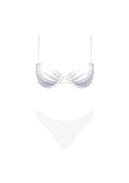 Back To Basics White Bikini Top