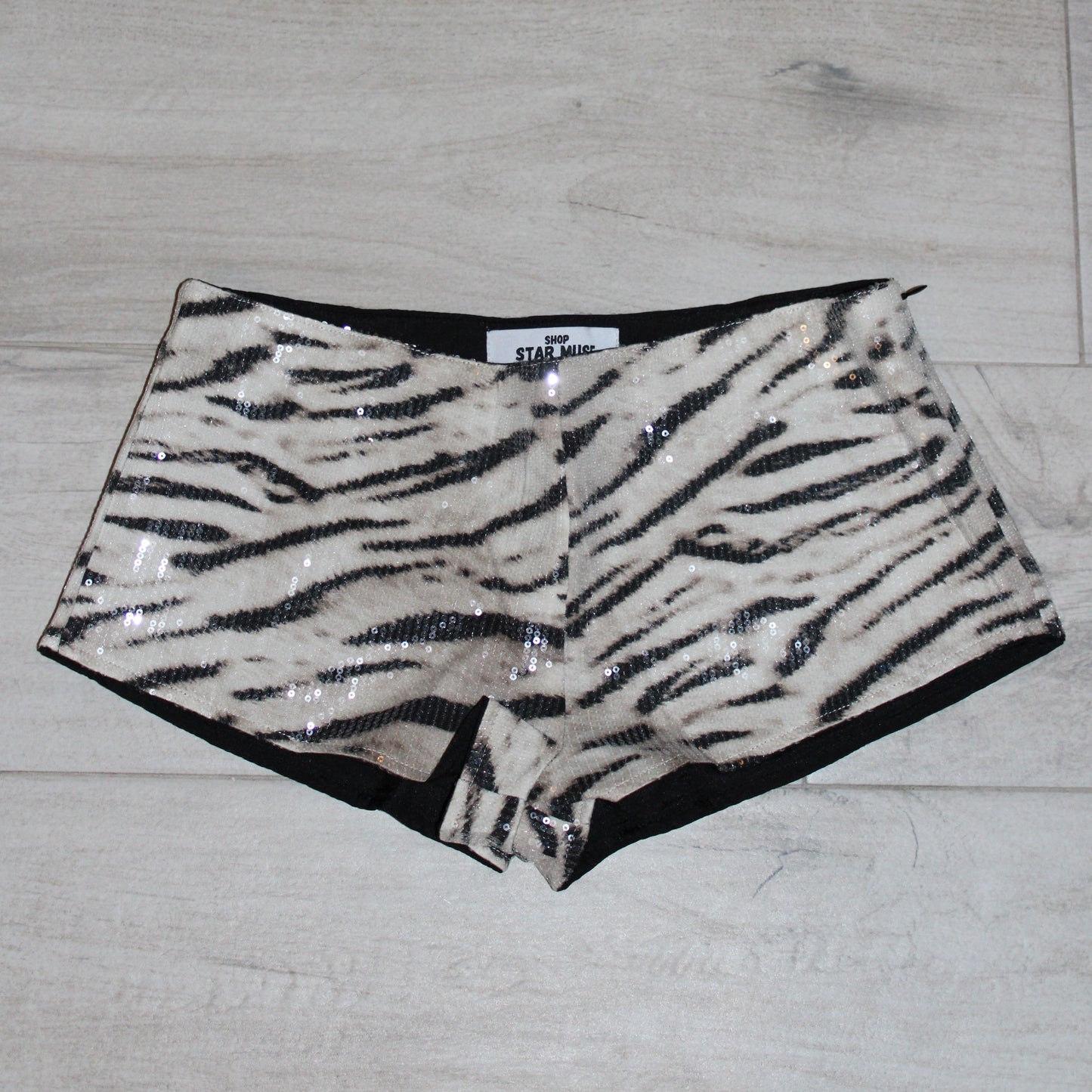 Zebra mini shorts